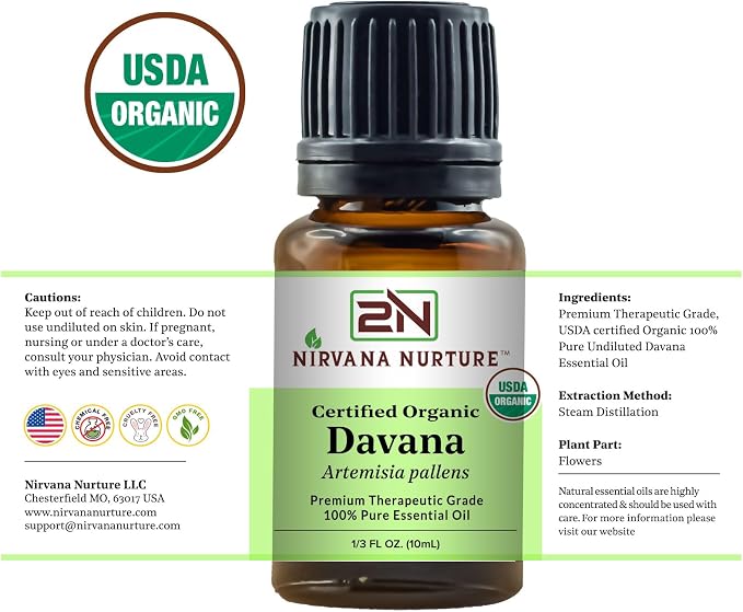 Davana Essential Oil USDA Certified Organic 100% Pure Premium Therapeutic Grade - Image 7