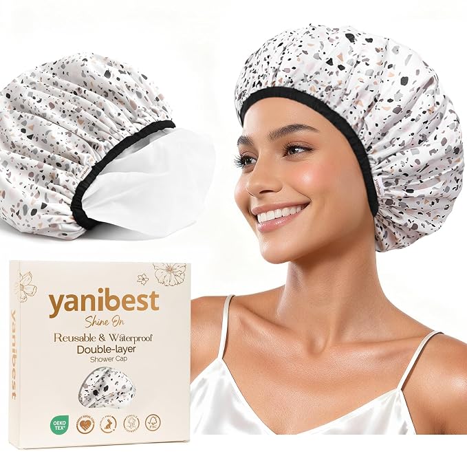Yanibest Shower Cap Reusable Waterproof by yanibest