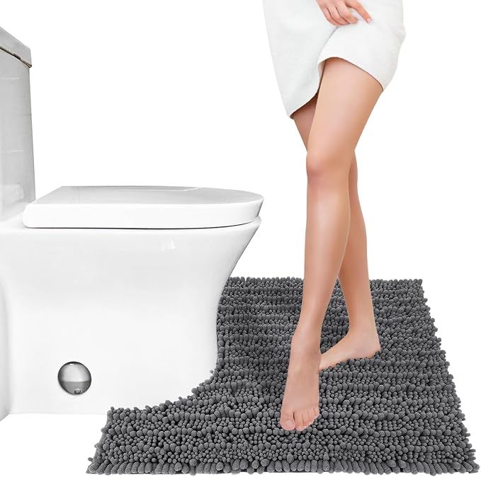 Yimobra Toilet Rug U Shaped Washable 24x20 Inch - Image 7