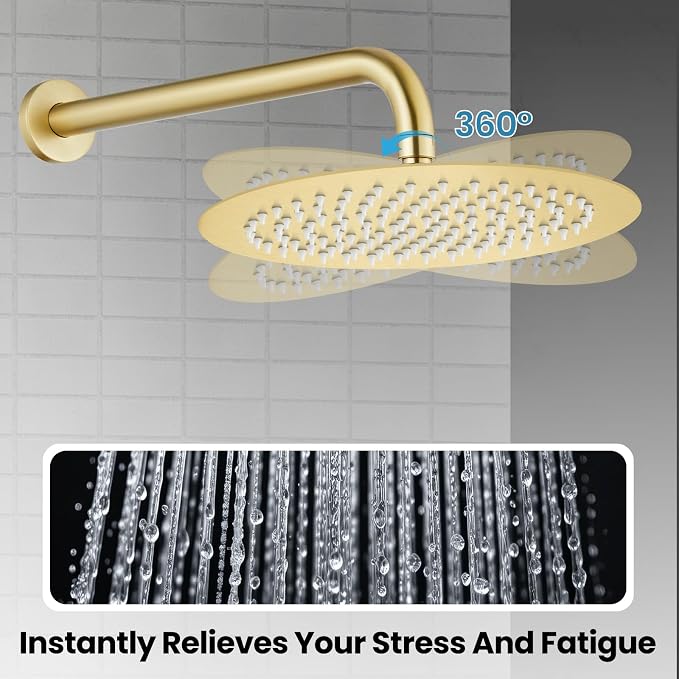 Airuida Shower Fixtures 2 Functions Shower Faucet Set Wall Mounted - Image 3