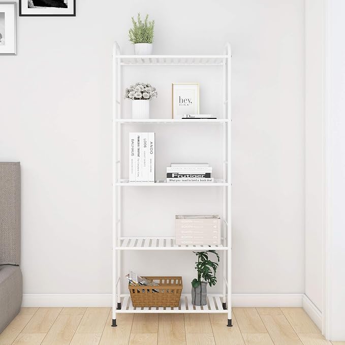 JSB 5-Tier Adjustable Shelving Unit, Heavy Duty Storage Rack Organizer Metal - Image 4