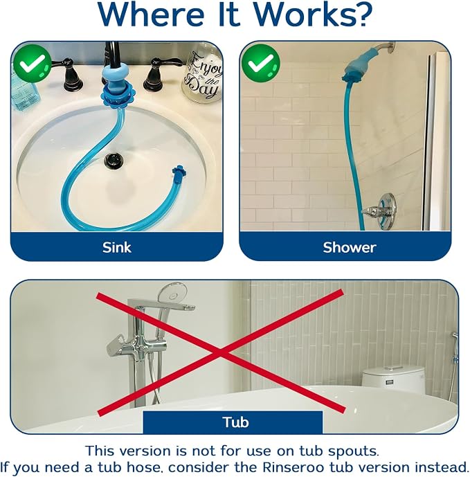 Rinseroo: "Shower Cleaning Thing"–Slip-On Handheld Hose Attachment - Image 9