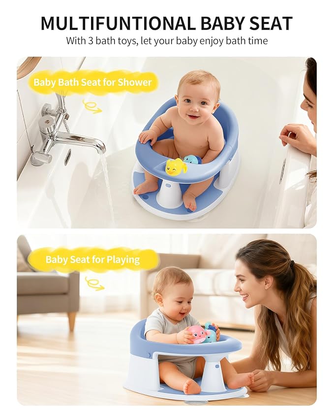 Baby Bath Seat for Babies 6 Months & Up, Bath Seats for Babies Sitting Up - Image 3