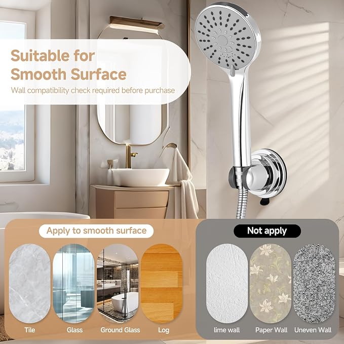 Shower Head Holder, Removable Shower Head Holder Suction - Image 6