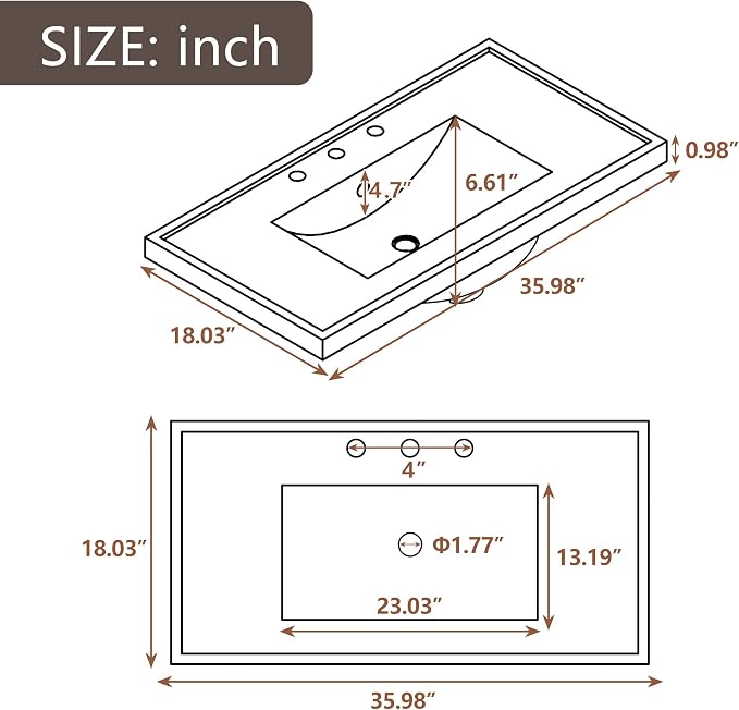 Favfurish 36" Bathroom Vanity - Image 8
