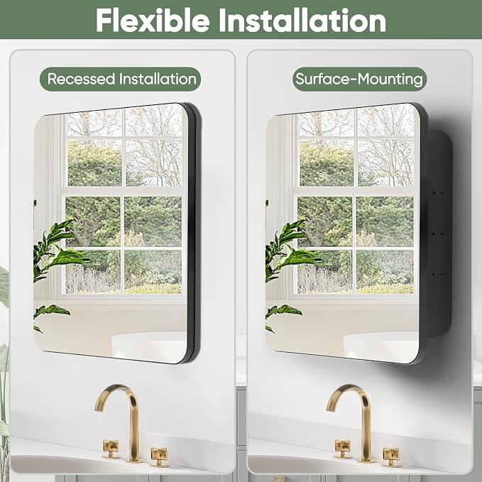 Rresyet 18 x 20 Bathroom Mirror Cabinet - Image 6