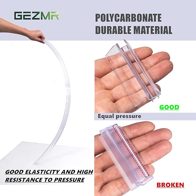 2-Pack Ultra Clear Shower Door Bottom Seal Frameless Glass Shower Door Seal - Image 5