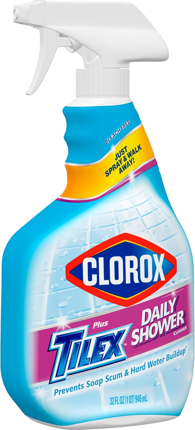 Clorox Plus Tilex Daily Shower Cleaner, 32 Fluid Ounce Spray Bottle - Image 3