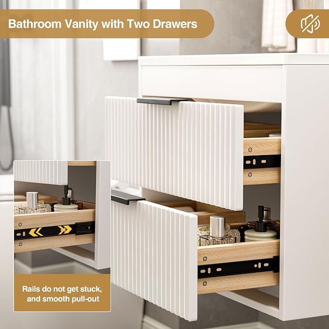 30 Inches Modern MDF Bathroom Vanity - Image 6