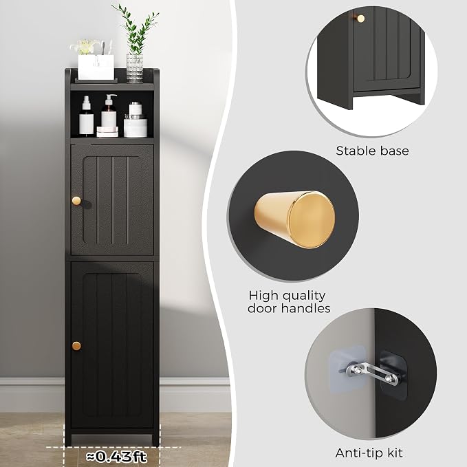 BEWISHOME Small Bathroom Cabinet, Bathroom Storage Cabinet - Image 7