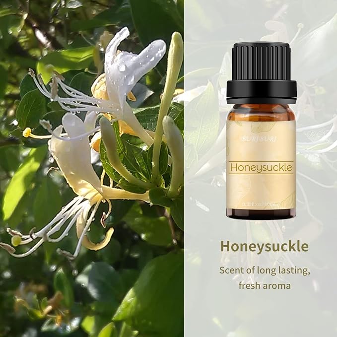 BURIBURI Honeysuckle Oil and Jasmine Essential Oil Set 2 Pack, 100% Pure - Image 3