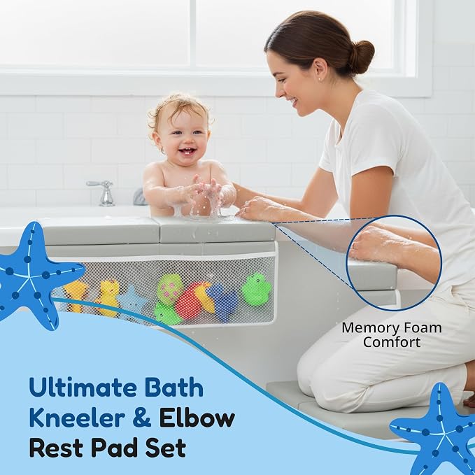 Vault & Co Bath Kneeler and Elbow Rest Pad Set – Extra Thick 1.5” Cushioned - Image 2
