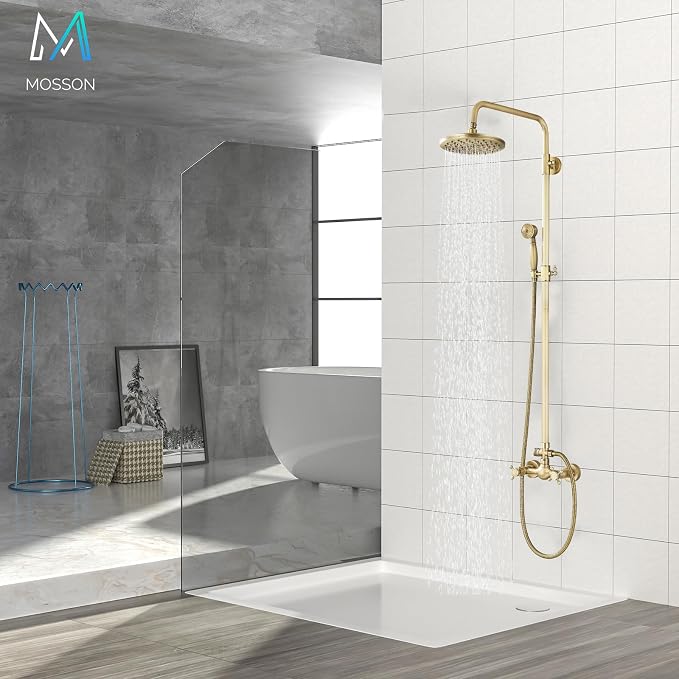 Antique Brass Shower System Bathroom Shower Faucet Set - Image 5