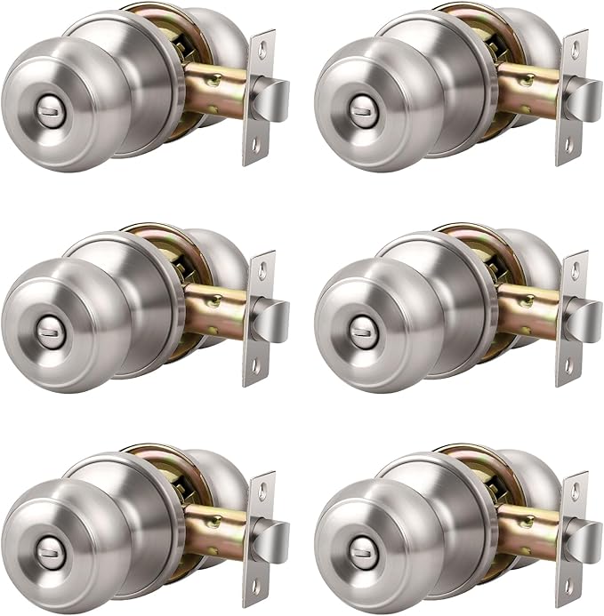 KNOBWELL 6 Pack Privacy Door Knob by KNOBWELL