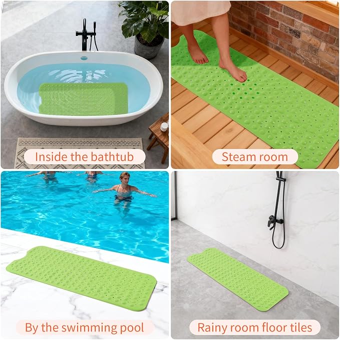 Anti-Slip Bathtub Shower mat, 39.3×15.7 inch（Approximately 100 × 40cm） Soft - Image 7