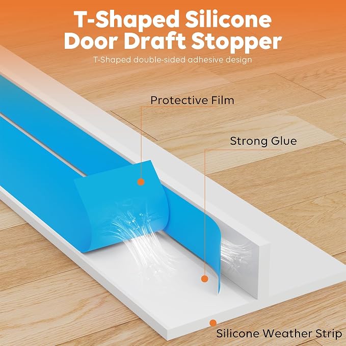 T-Shaped Silicone Door Weather Stripping - Image 5