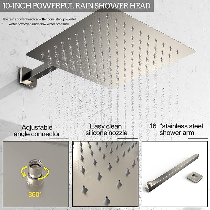 Rain Shower System 12 Inches Shower Head - Image 3