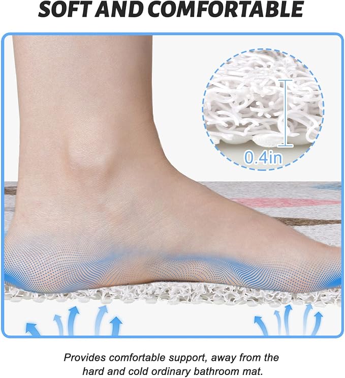 Shower Mat Non-Slip, Soft Comfort Bath Mat - Image 4