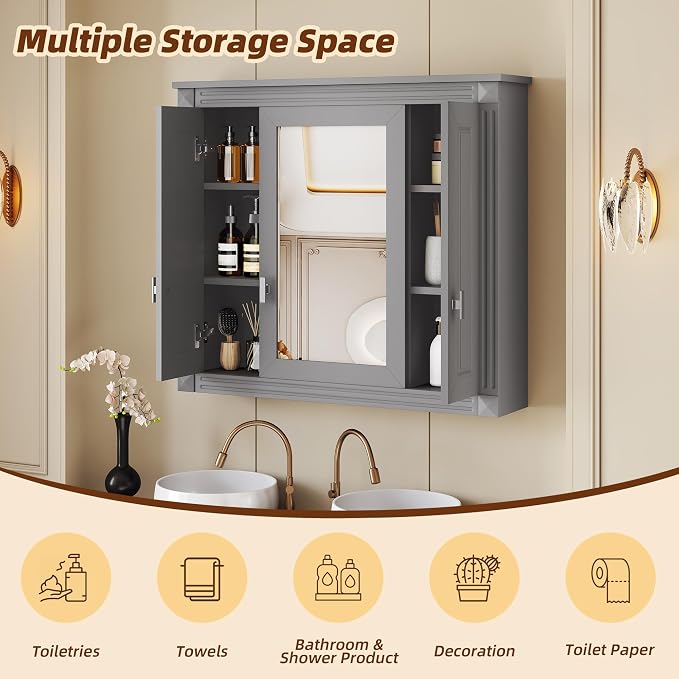 Merax Wall Mounted Bathroom Medicine Cabinet - Image 6