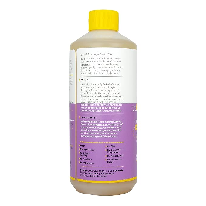 Alaffia Babies and Kids Bubble Bath, Gentle Bath Essentials - Image 3
