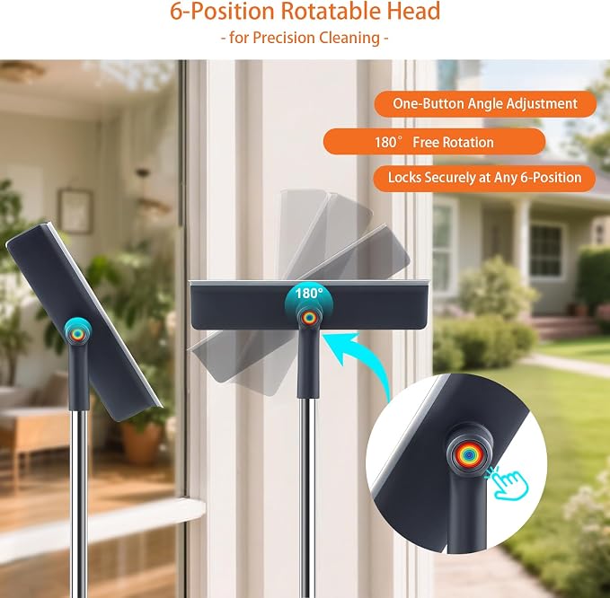 Window Cleaning Kit, Rotatable Window Squeegee - Image 3