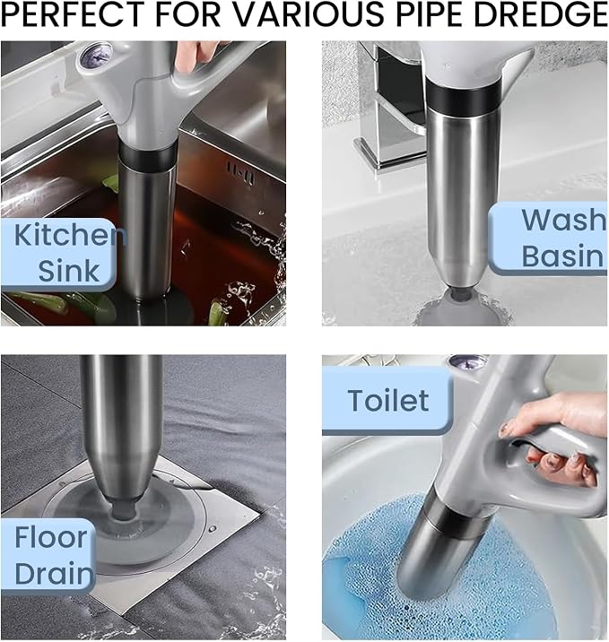 Plunger Toilet Pneumatic Drain Cleaner - Image 2