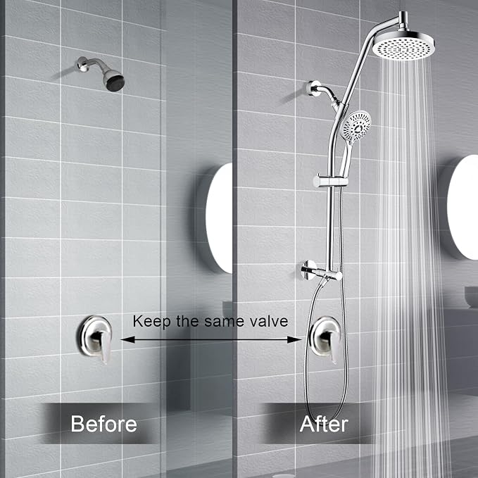 BRIGHT SHOWERS Rain Shower Head Combo - Image 7