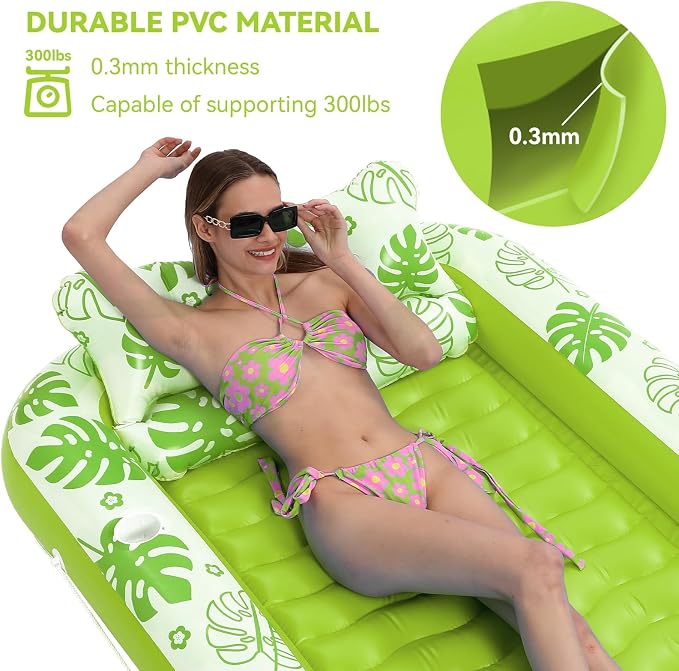 Inflatable Tanning Pool Lounger Float - Image 3