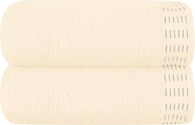Cotton 2 Pack Oversized Bath Towel Set 28x55 inches, Large Bath Towels by Unknown