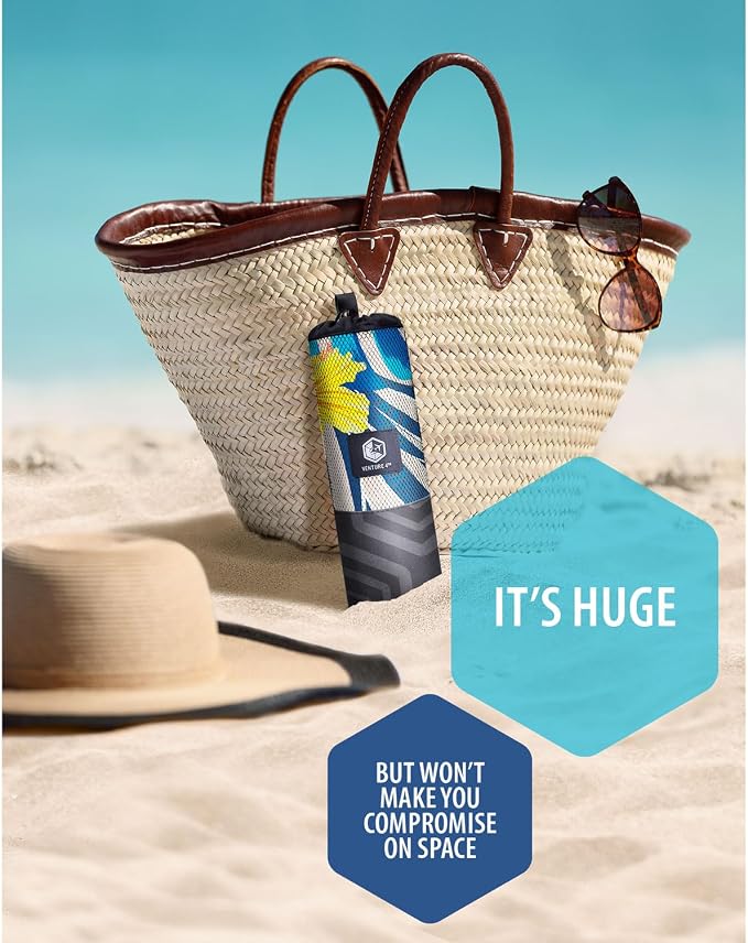 VENTURE 4TH Microfiber Beach Towel: Quick-Dry, Sandproof and Lightweight - Image 5