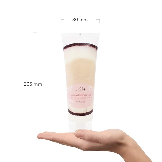100% PURE Coconut Shower Gel Natural Foaming & Hydrating Body Wash - Image 8