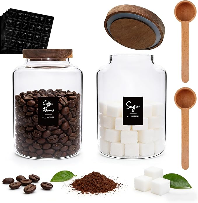 66oz Large Glass Storage Jar by OULOVECO