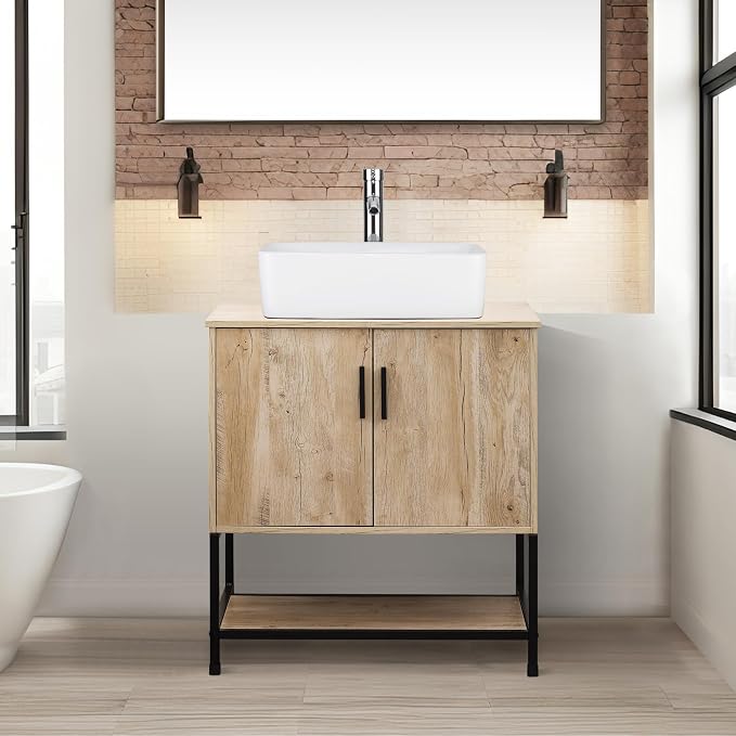 UEV Rustic Oak 30" Bathroom Vanity by YourHomeExcellentVendor