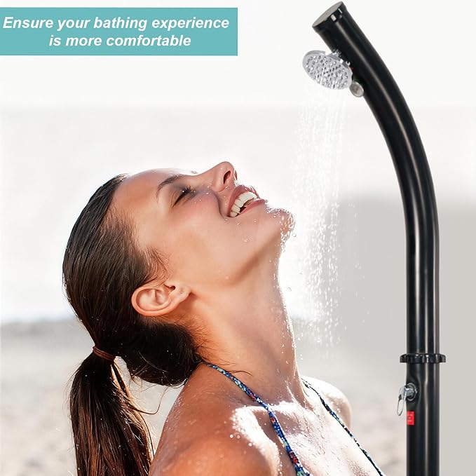 4.8 Gallon Solar Heated Outdoor Shower, 7 FT Freestanding Outside Shower - Image 7