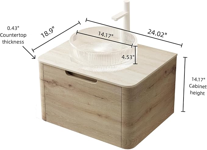 Yayzy 24” Floating Bathroom Vanity - Image 2