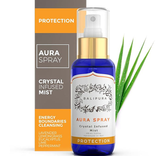 BALIPURA - Protection Crystal Aura Spray - Lavender and Lemongrass Essential by Balipura