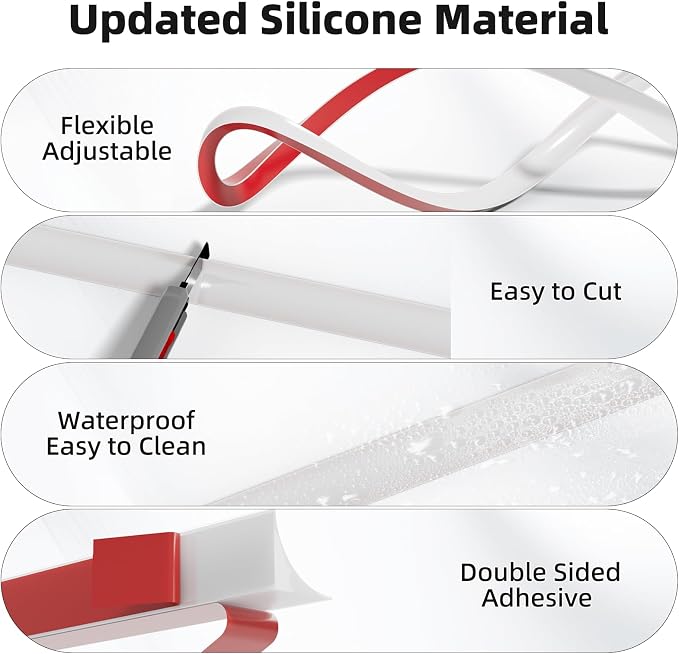 9.8' Flexible Quarter Round Molding, Peel and Stick Shoe Molding Baseboard - Image 3