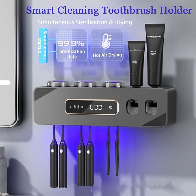 Automatic Toothpaste Dispenser, Rechargeable Toothbrush Holders - Image 2
