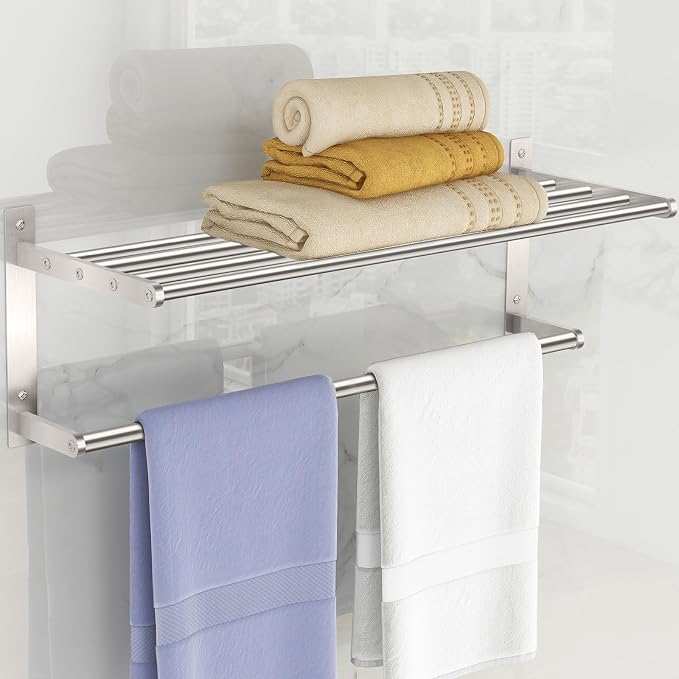 Towel Racks for Bathroom, 2 Tier Bathroom Shelf - Image 7
