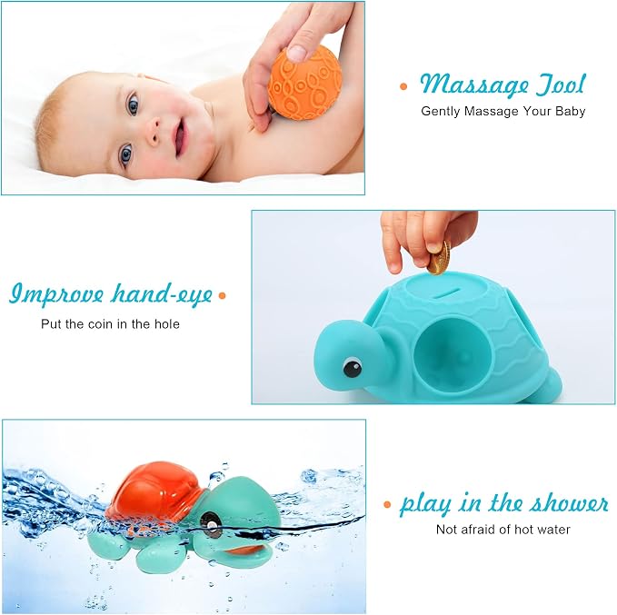 Sensory Balls Montessori Toys for Babies 6-12 Months, Baby Sensory Toys Turtle - Image 6