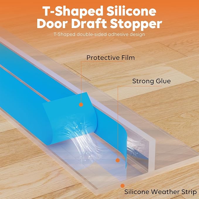 T-Shaped Silicone Door Weather Stripping - Image 5