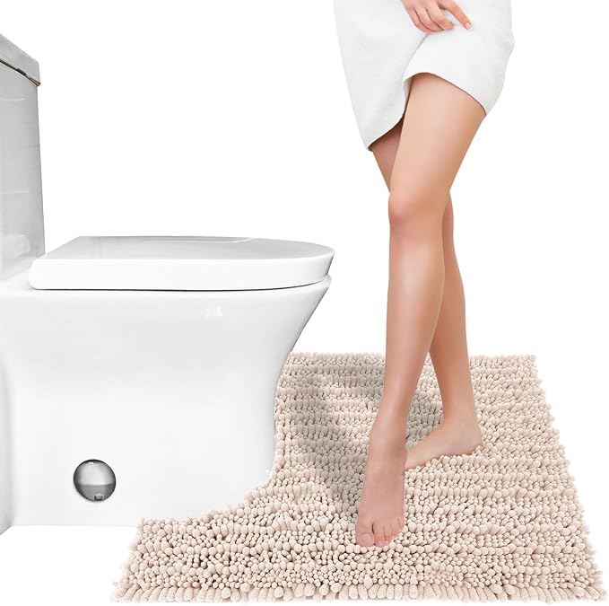 Yimobra Toilet Rug U Shaped Washable 24x20 Inch - Image 7
