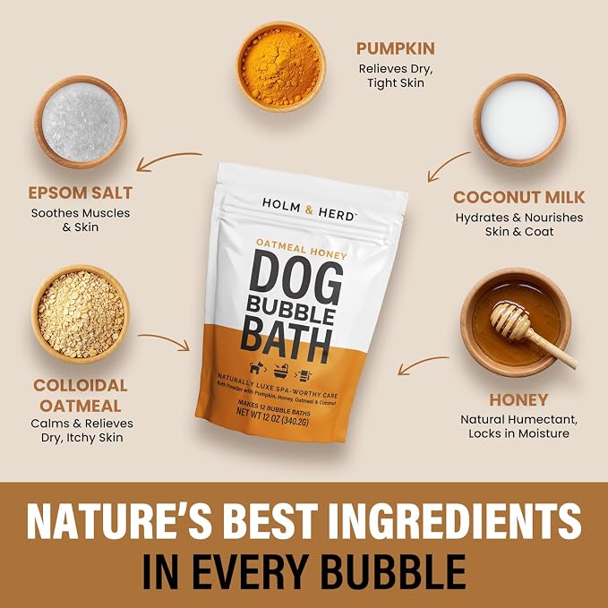 Dog Shampoo Alternative – Oatmeal & Honey Puppy Bubble Bath - Image 4