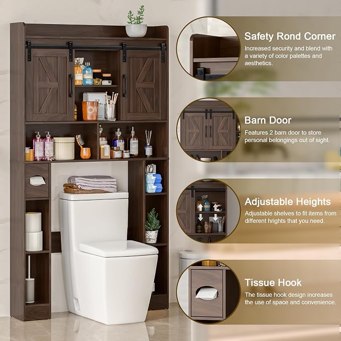 Farmhouse Storage Cabinet Over Toilet - Image 3