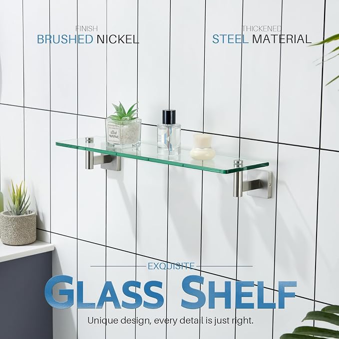 KOKOSIRI Floating Shelf Bathroom Wall Mount Shelves 20-Inch - Image 3