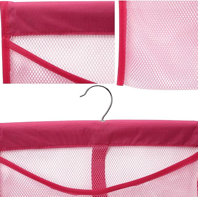 Portable Mesh Pocket with Rotatable Hanger, Quick Dry Serial Type Bath Storage - Image 4