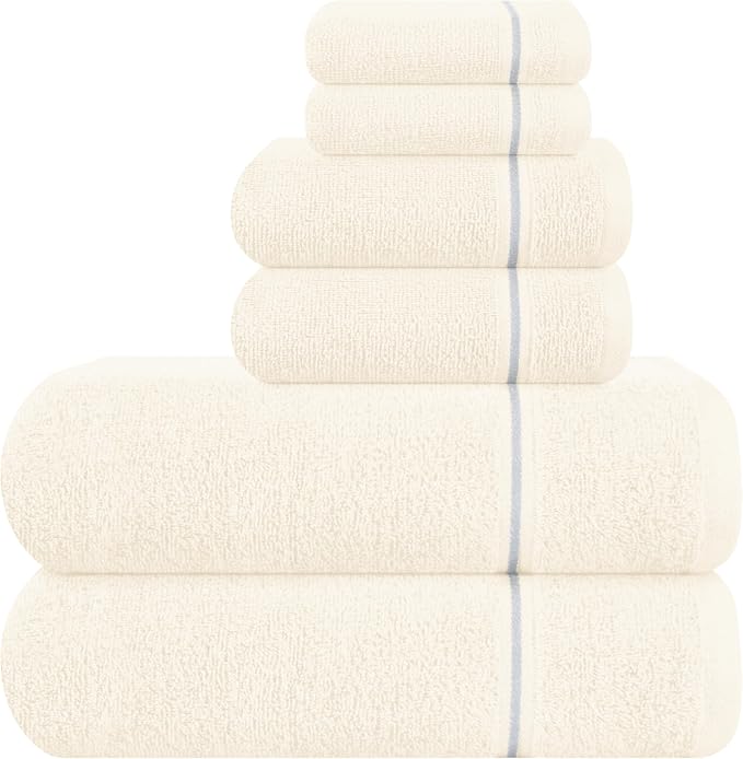 MyOwn Ultra Soft 6 Pack Cotton Towel Set, Contains 2 Bath Towels 28x55 inch by Unknown