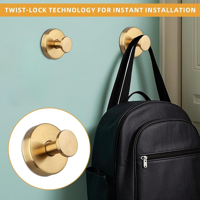 2 Pcs Suction Cup Hooks, Stainless Steel Removable Shower Towel Hook, No Drill - Image 4