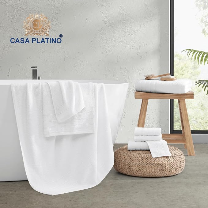 Casa Platino 100% Cotton Luxury Bathroom Towel Set - Image 6