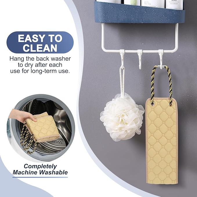 Exfoliating Back Scrubber with Handles, 39 Inch Double-Sided Back Exfoliator - Image 6